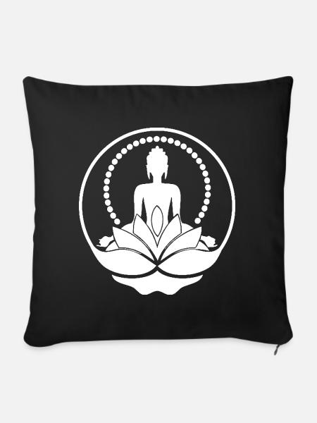 Buddha - Sofakissenbezug 45 x 45 cm - Schwarz