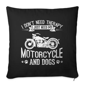 Motorcycle biker motorcycles gift - Sofa pillowcase 17,3'' x 17,3'' (45 x 45 cm) - black - Front