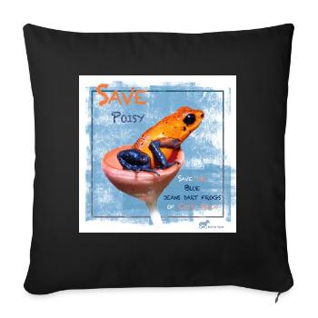save poisy - rs kids for future - Housse de coussin décorative 45 x 45 cm - noir - Devant