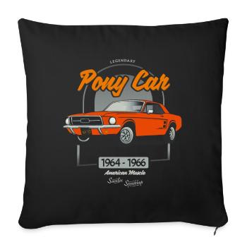 Legendary Pony Car - Sofakissenbezug 45 x 45 cm - Schwarz - Vorne