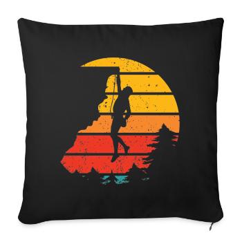Canyoning Rock Climbing - Sofa pillowcase 17,3'' x 17,3'' (45 x 45 cm) - black - Front