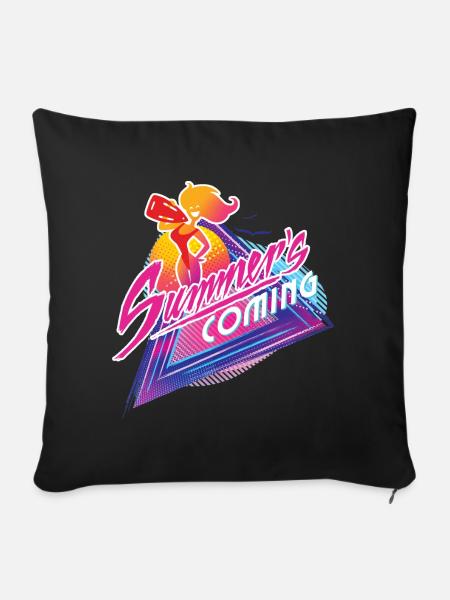 Baywatch Summer´s Coming - Housse de coussin décorative 45 x 45 cm - noir