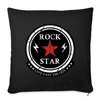 ROCK STAR - Sofa pillowcase 17,3'' x 17,3'' (45 x 45 cm) - black - Front