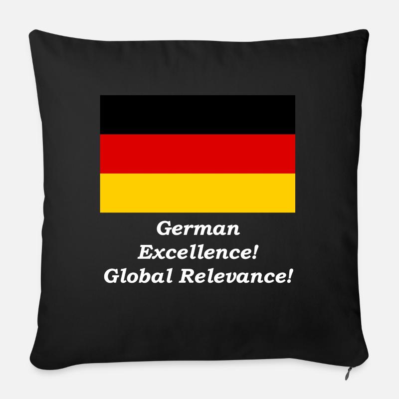L’excellence allemande ! - Pertinence globale! - Housse de coussin décorative 45 x 45 cm - noir