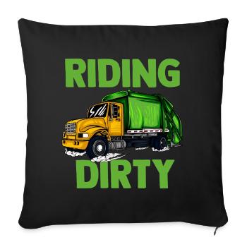 Müllmann Tshirt - Sofa pillowcase 17,3'' x 17,3'' (45 x 45 cm) - black - Front