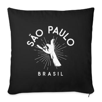 Sao Paulo Shaka Brasil - Sofakissenbezug 45 x 45 cm - Schwarz - Vorne