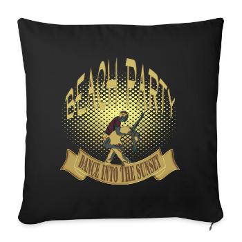 beach party dance into the sunset - Sofa pillowcase 17,3'' x 17,3'' (45 x 45 cm) - black - Front