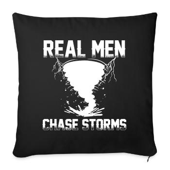 Storm Hunting - Sofa pillowcase 17,3'' x 17,3'' (45 x 45 cm) - black - Front