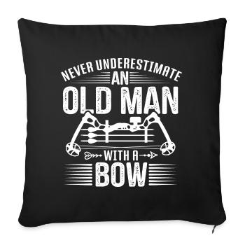 Archery Archer Old Man - Sofa pillowcase 17,3'' x 17,3'' (45 x 45 cm) - black - Front