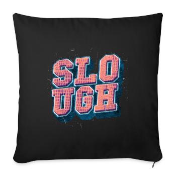 Slough Angleterre UK City Font Vintage Rétro - Housse de coussin décorative 45 x 45 cm - noir - Devant