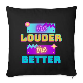 plus c’est fort, mieux c’est - Housse de coussin décorative 45 x 45 cm - noir - Devant