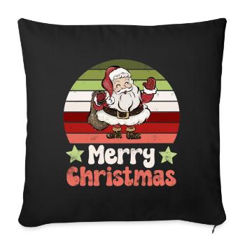 Santa Claus Nikolaus Vintage Nostalgic - Sofa pillowcase 17,3'' x 17,3'' (45 x 45 cm) - black - Front