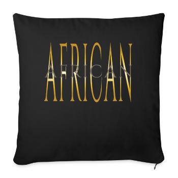 Rune Symbole Cadeau Ornement Ethnique Art - Housse de coussin décorative 45 x 45 cm - noir - Devant