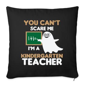 Enseignant professeur d'école primaire formation des professeurs d'école - Housse de coussin décorative 45 x 45 cm - noir - Devant