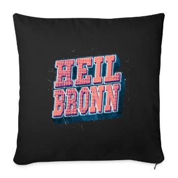 Heilbronn Germany City Font Vintage Retro - Sofa pillowcase 17,3'' x 17,3'' (45 x 45 cm) - black - Front