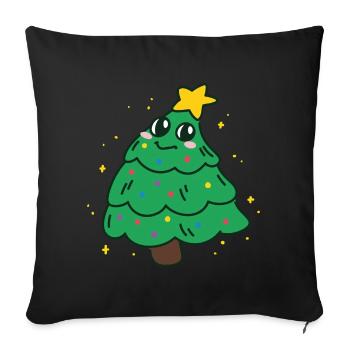 Christmas Tree - Sofa pillowcase 17,3'' x 17,3'' (45 x 45 cm) - black - Front
