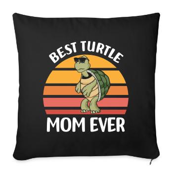Tortoises - Sofa pillowcase 17,3'' x 17,3'' (45 x 45 cm) - black - Front