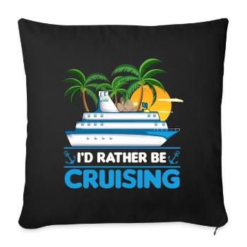 Cruise - Sofa pillowcase 17,3'' x 17,3'' (45 x 45 cm) - black - Front