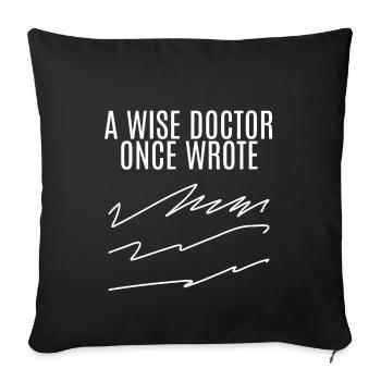 Inspirational Quote Art on Black Background - Sofa pillowcase 17,3'' x 17,3'' (45 x 45 cm) - black - Front