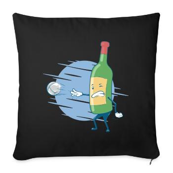 Boules de Boccia Boules de Boules de Boules de Boules de Boccia Tenue de pétanque - Housse de coussin décorative 45 x 45 cm - noir - Devant