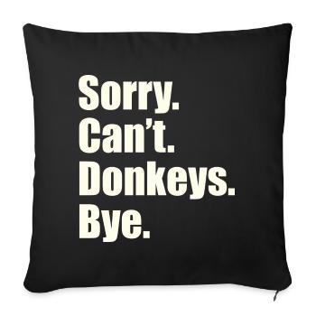 Donkey - Sofa pillowcase 17,3'' x 17,3'' (45 x 45 cm) - black - Front