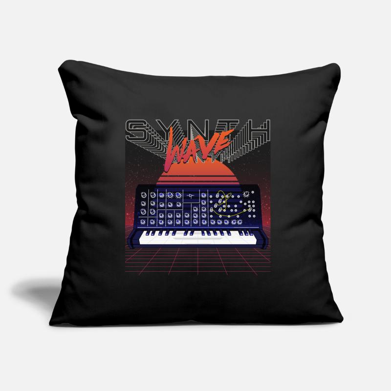 Synthesizer, Recording Studio, Waveform, Synthesis, Electro Sofa pillowcase 17,3'' x 17,3'' (45 x 45 cm)