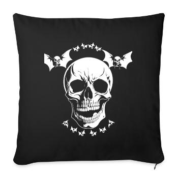 Horror Skull Skull Art Skull Gothic Heavy Metal - Sofa pillowcase 17,3'' x 17,3'' (45 x 45 cm) - black - Front