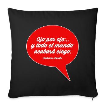 An eye for an eye - Sofa pillowcase 17,3'' x 17,3'' (45 x 45 cm) - black - Front