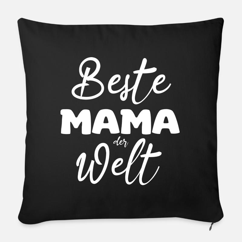 Beste Mama der Welt - Sofakissenbezug 45 x 45 cm - Schwarz