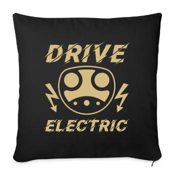Drive Electric Supercharge - Electric Car Fans - Sofa pillowcase 17,3'' x 17,3'' (45 x 45 cm) - black - Front