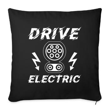 Drive Electric CCS Combo 2 Supercharge Elektro - Sofa pillowcase 17,3'' x 17,3'' (45 x 45 cm) - black - Front