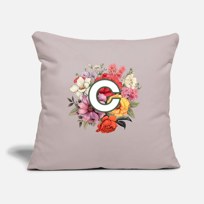 C Monogram Bouquet Sofa pillowcase 17,3'' x 17,3'' (45 x 45 cm)