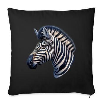 Zebra - Sofa pillowcase 17,3'' x 17,3'' (45 x 45 cm) - black - Front