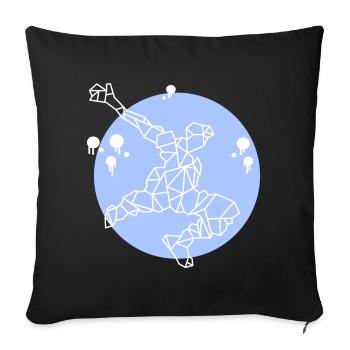 Sport - couleur blanche - Housse de coussin décorative 45 x 45 cm - noir - Devant