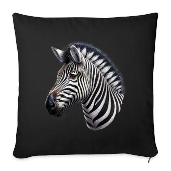 Zebra - Sofa pillowcase 17,3'' x 17,3'' (45 x 45 cm) - black - Front