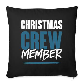 Christmas Crew - Sofa pillowcase 17,3'' x 17,3'' (45 x 45 cm) - black - Front
