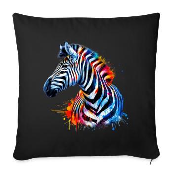 Zebra - Sofakissenbezug 45 x 45 cm - Schwarz - Vorne