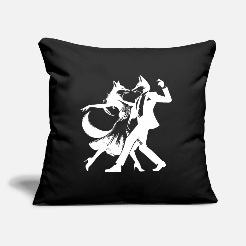 Cool foxtrot design: Two dancing foxes! Sofa pillowcase 17,3'' x 17,3'' (45 x 45 cm)