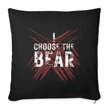 I Choose The Bear - Sofa pillowcase 17,3'' x 17,3'' (45 x 45 cm) - black - Front