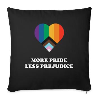 Plus d’orgueil, moins de préjugés - Housse de coussin décorative 45 x 45 cm - noir - Devant