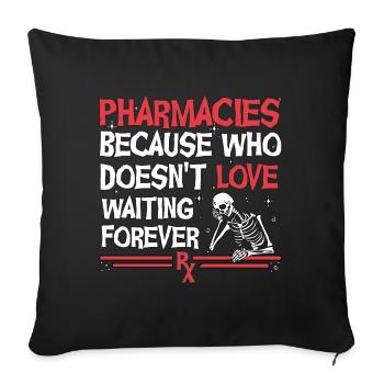 Pharmacy Halloween - Sofa pillowcase 17,3'' x 17,3'' (45 x 45 cm) - black - Front