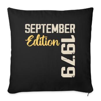 September 1979 - 45th Anniversary September 1979 - Sofa pillowcase 17,3'' x 17,3'' (45 x 45 cm) - black - Front