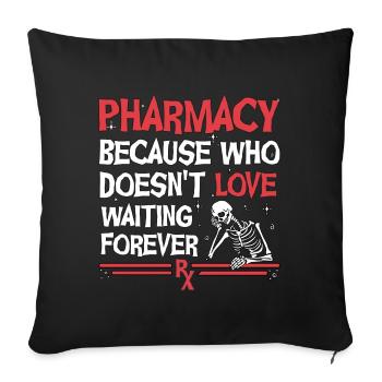 Pharmacy Halloween - Sofa pillowcase 17,3'' x 17,3'' (45 x 45 cm) - black - Front