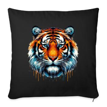 Tigre - Housse de coussin décorative 45 x 45 cm - noir - Devant