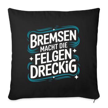 V8 Engine 8 Cylinder Displacement Car Tuning Tuner - Sofa pillowcase 17,3'' x 17,3'' (45 x 45 cm) - black - Front