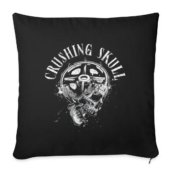 Crushing Skull Powerlifting - Sofa pillowcase 17,3'' x 17,3'' (45 x 45 cm) - black - Front