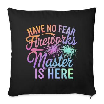 Pyrotechnie Feux d’artifice Pyrotechnie - Housse de coussin décorative 45 x 45 cm - noir - Devant