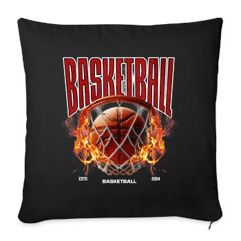 Basket-ball Joueurs de basket-ball - Housse de coussin décorative 45 x 45 cm - noir - Devant