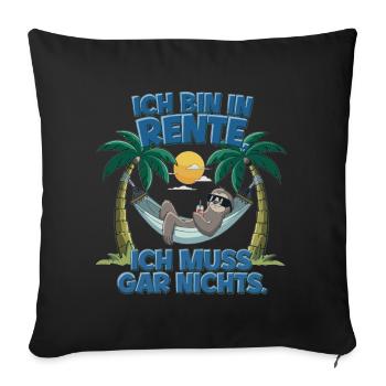 Je suis à la retraite, je n’ai rien à faire - Housse de coussin décorative 45 x 45 cm - noir - Devant