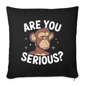 Monkey Monkey Animal Gorilla Chimpanzee - Sofa pillowcase 17,3'' x 17,3'' (45 x 45 cm) - black - Front